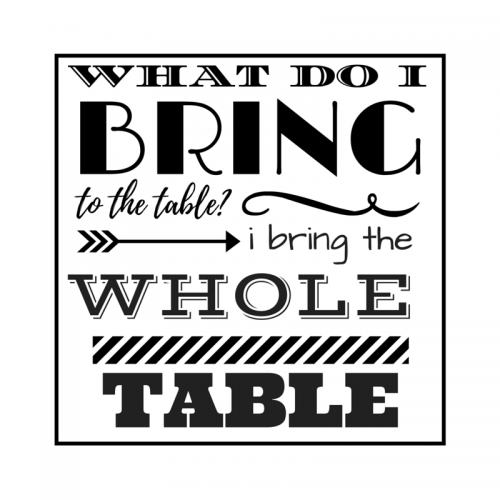 What do I bring to the table?